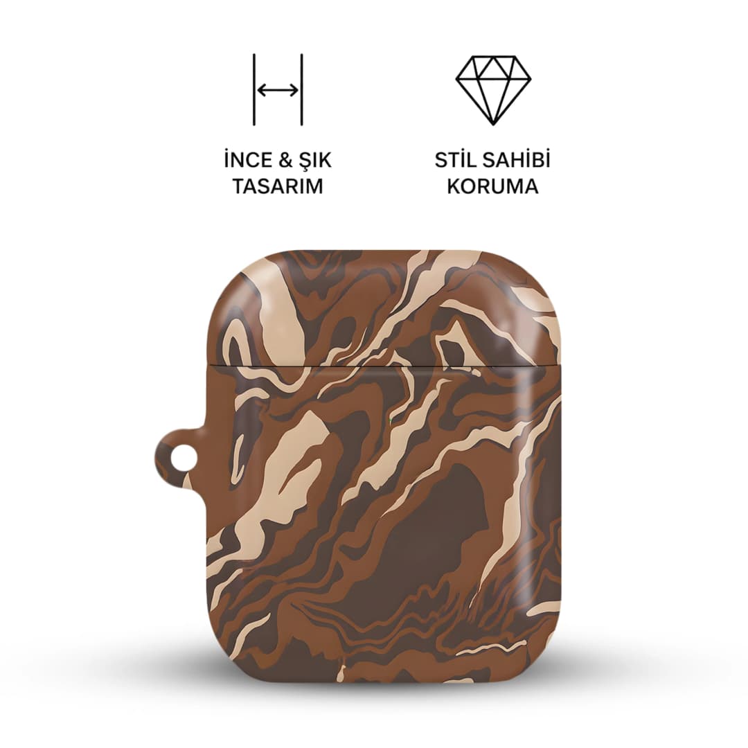 Mocha Swirl AirPods Kılıfı