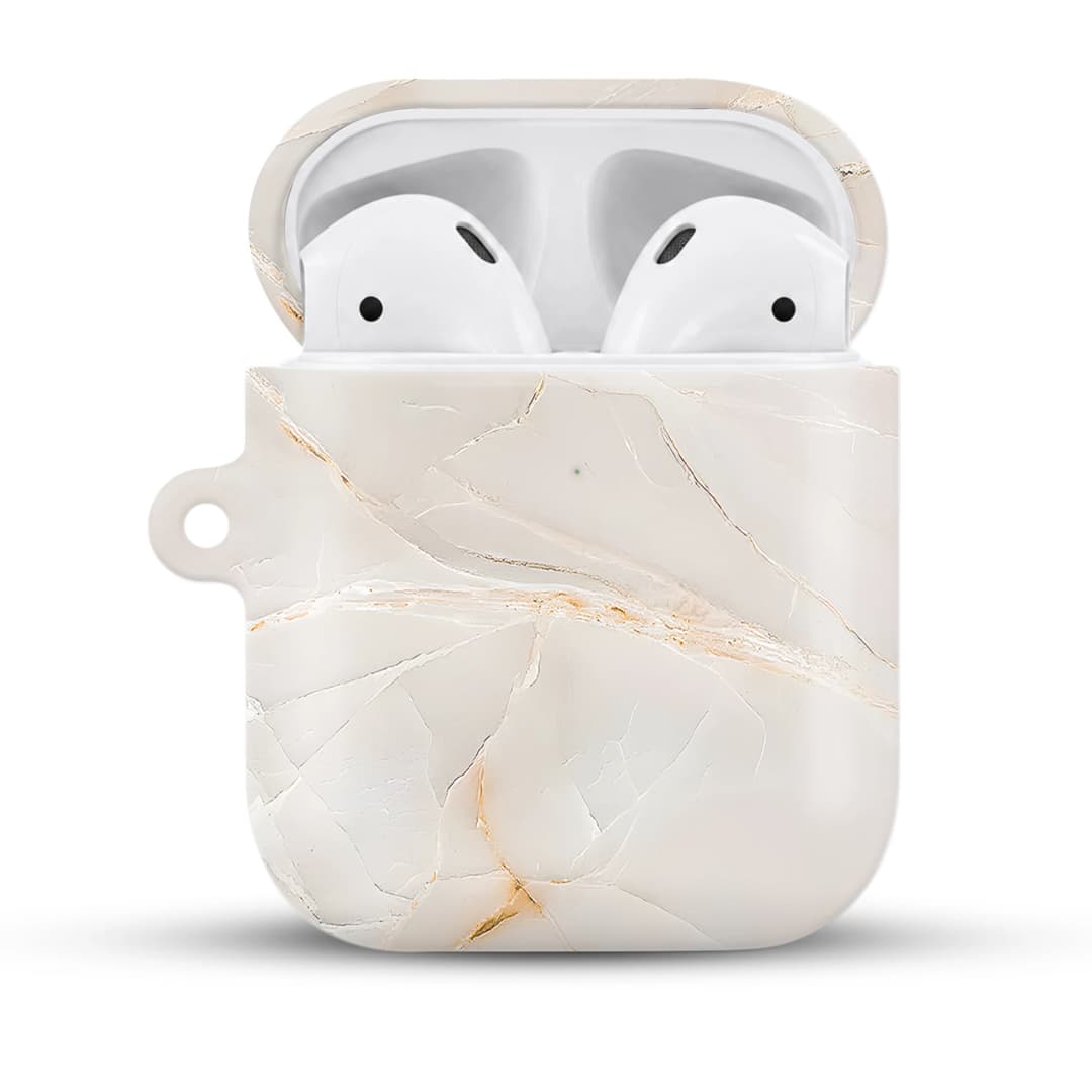 Cream Veins AirPods Kılıfı