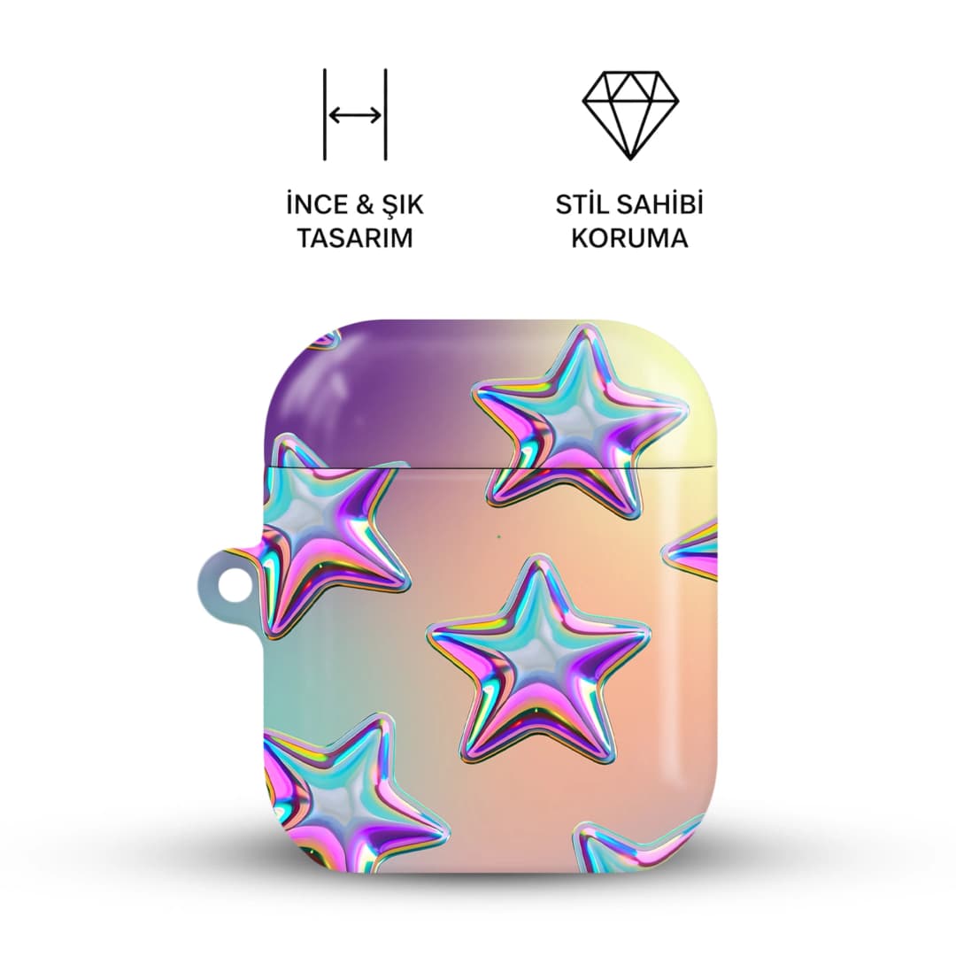 Rainbow Stars AirPods Kılıfı