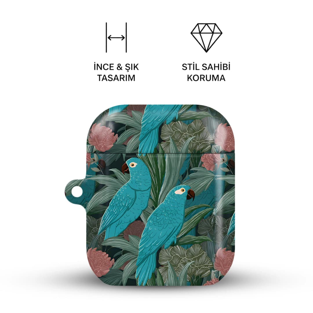 Jade Parrot AirPods Kılıfı
