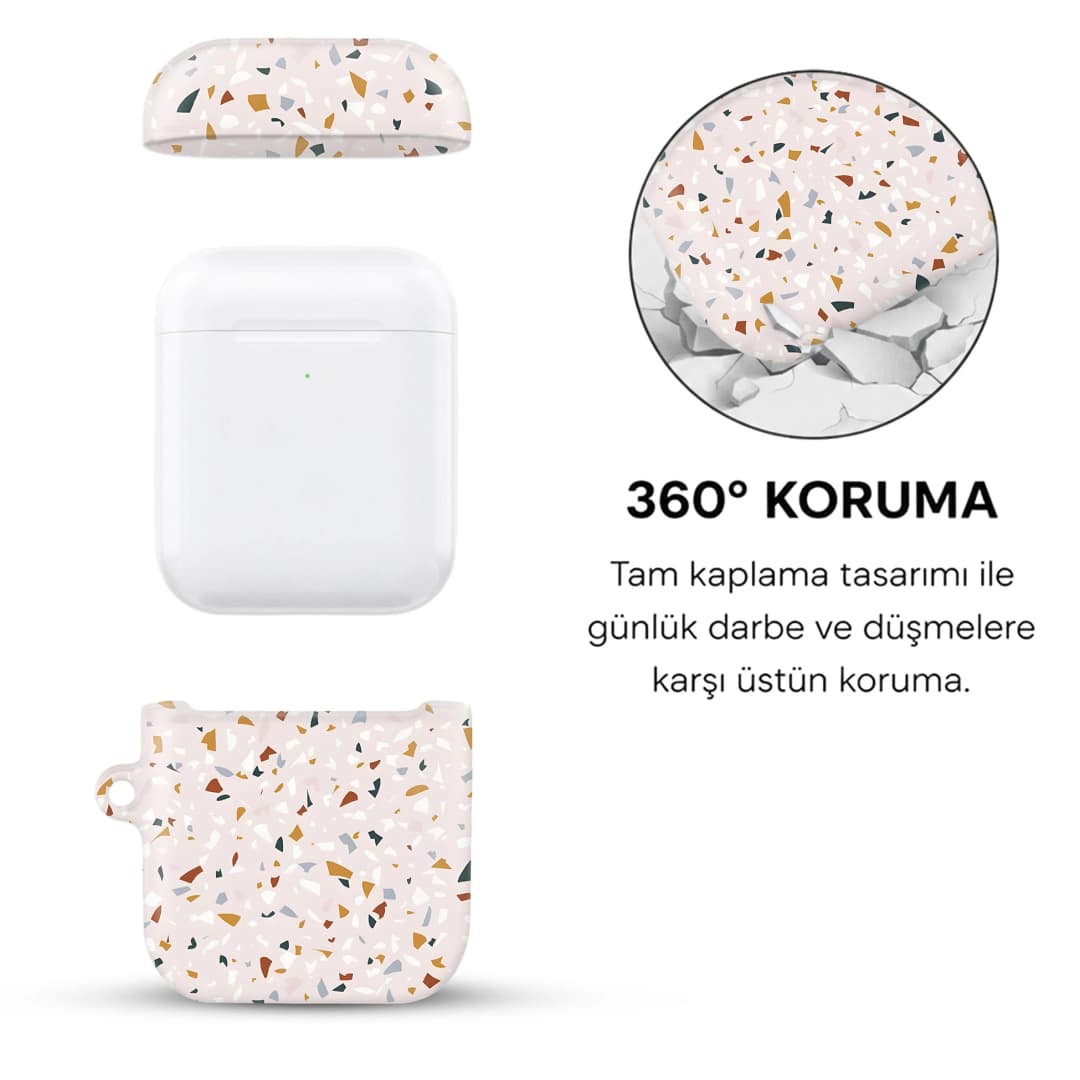 Rosy Terrazzo AirPods Kılıfı