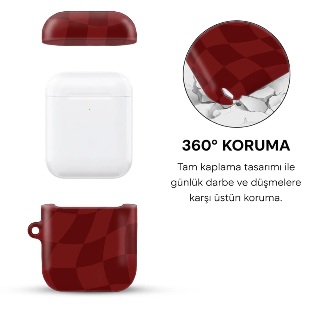 Burgundy Flux AirPods Kılıfı