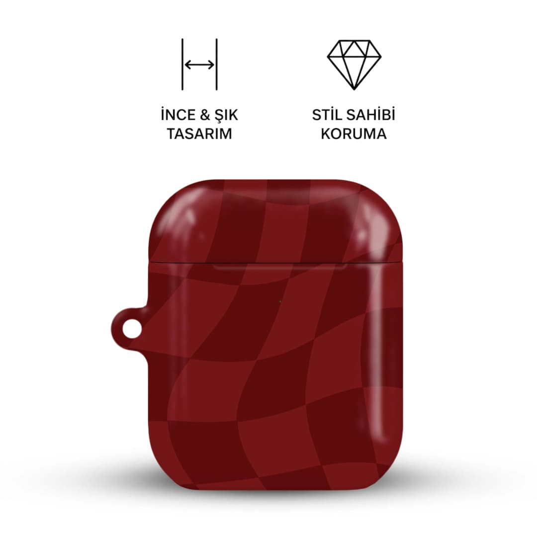 Burgundy Flux AirPods Kılıfı