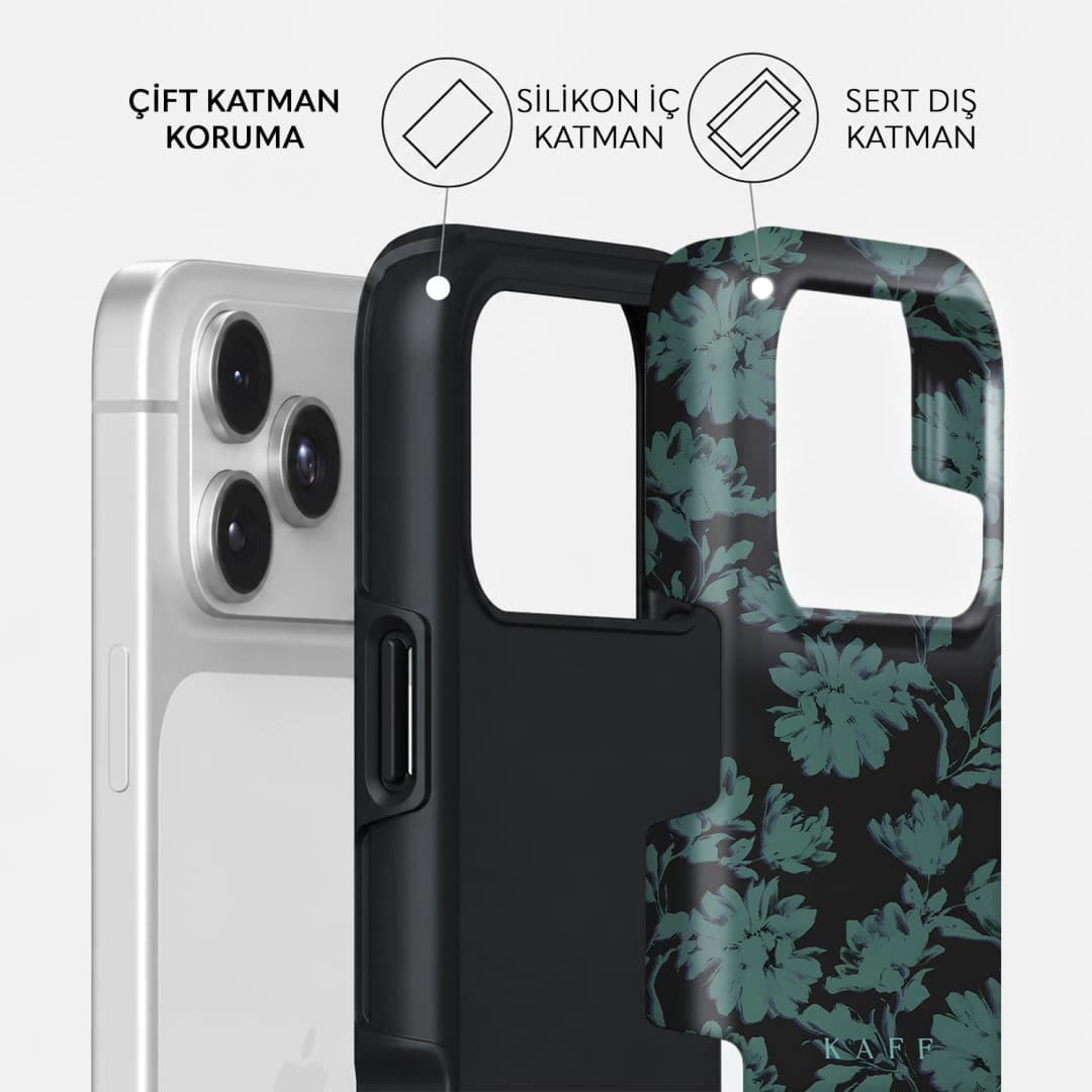 Noir Flora Telefon Kılıfı