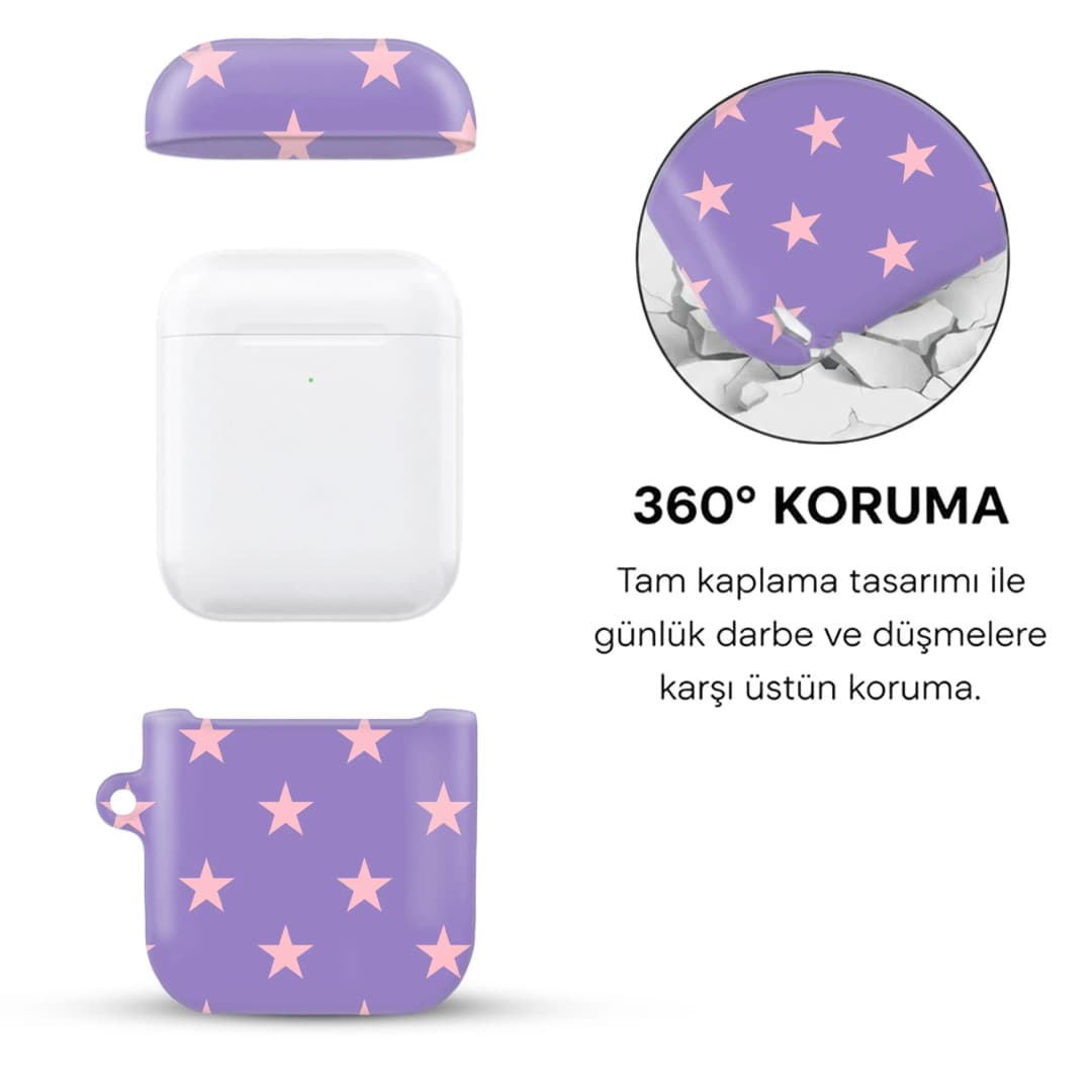 Violet Star AirPods Kılıfı