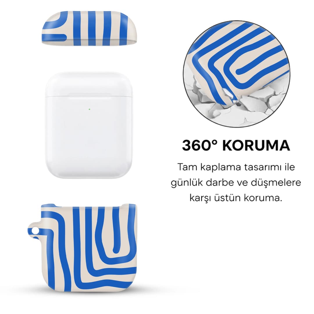 Blue Ripple AirPods Kılıfı