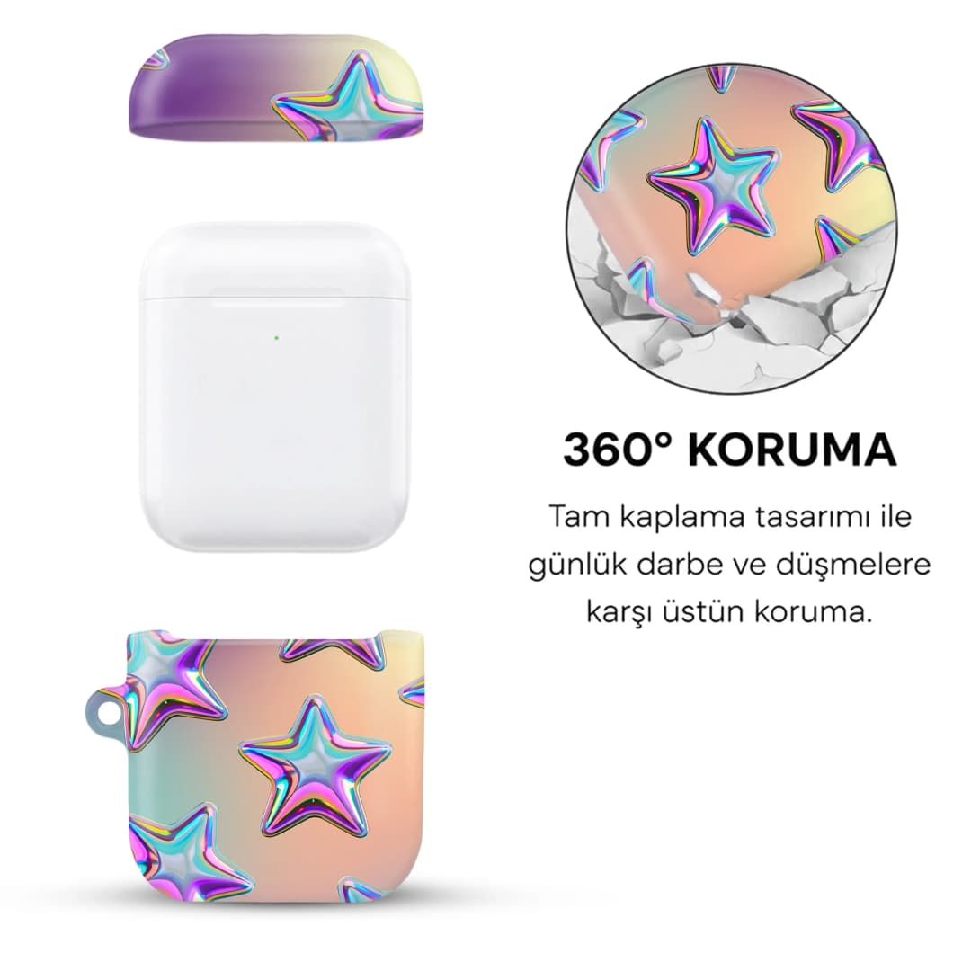 Rainbow Stars AirPods Kılıfı