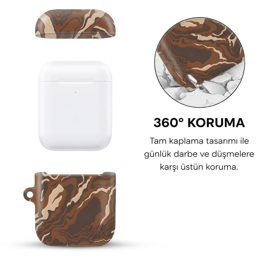 Mocha Swirl AirPods Kılıfı